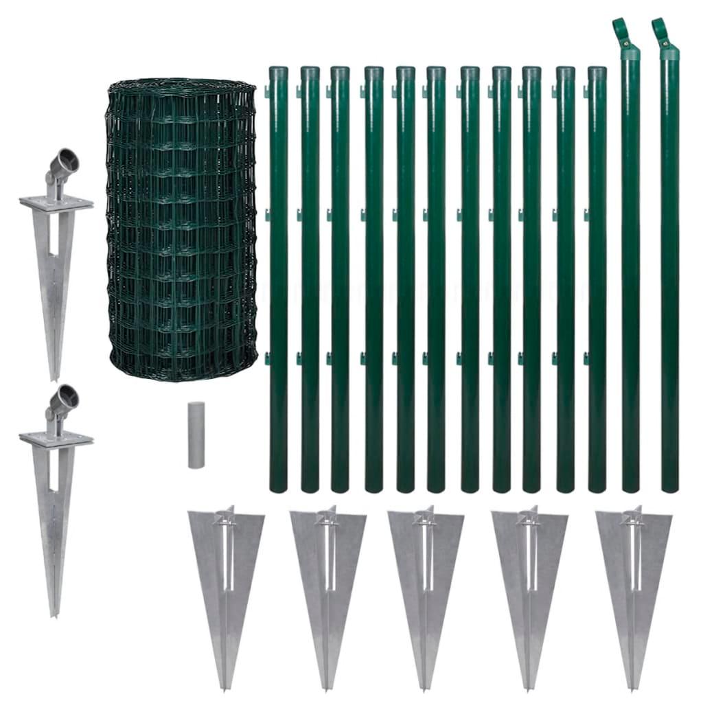Euro Fence Steel 82ft x 2.6ft Green at Set Shop and Smile