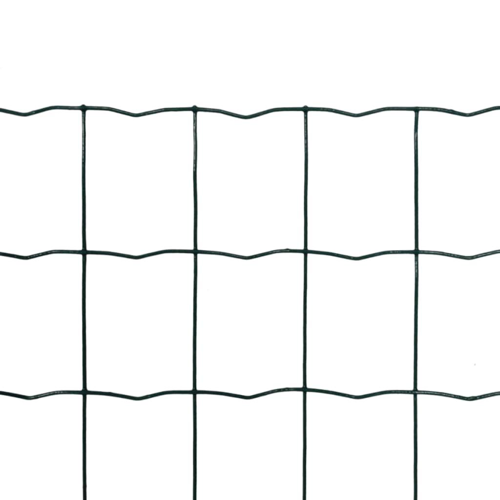 Euro Fence Steel 32.8ft x 2.6ft Green at Set Shop and Smile