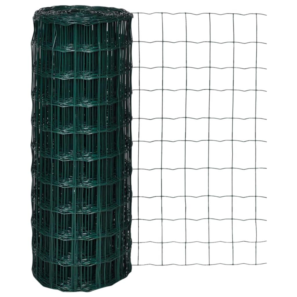 Euro Fence Steel 32.8ft x 3.3ft Green at Set Shop and Smile