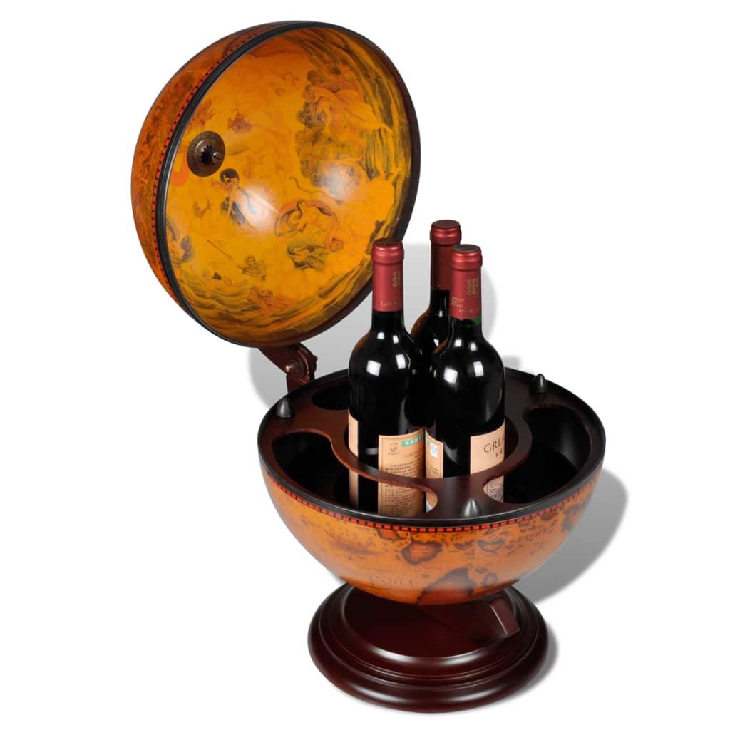 Tabletop Globe Bar Wine Stand Eucalyptus Wood at Set Shop and Smile
