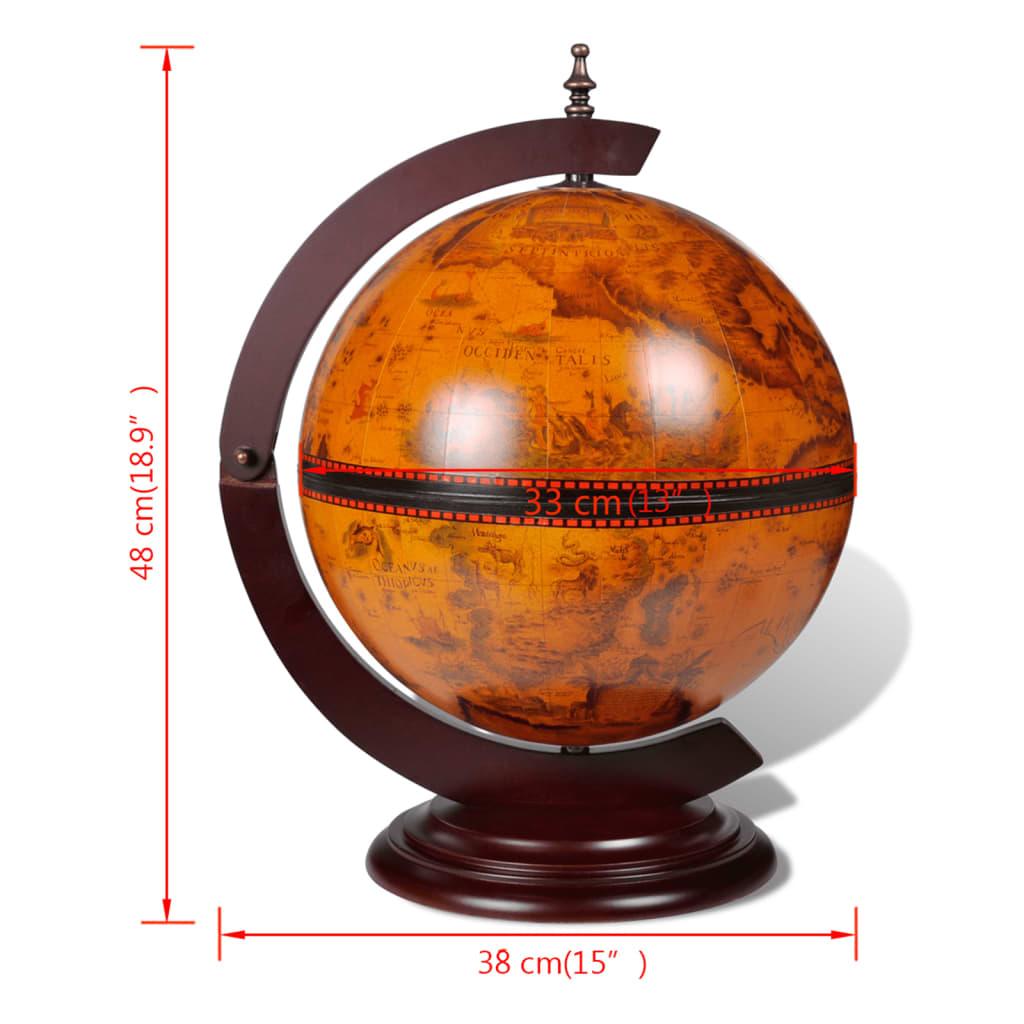 Tabletop Globe Bar Wine Stand Eucalyptus Wood at Set Shop and Smile