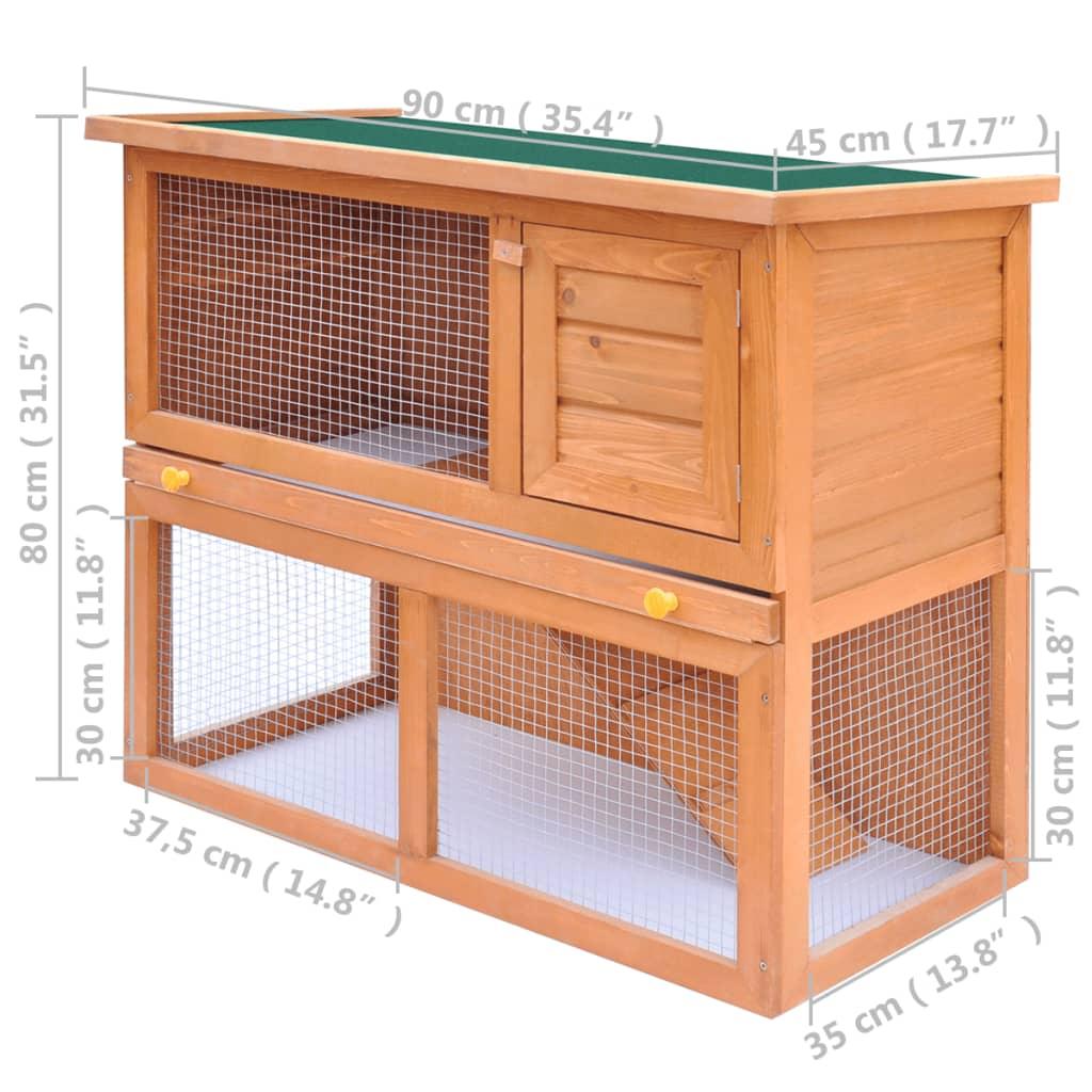 Outdoor Rabbit Hutch Small Animal House Pet Cage 1 Door Wood at Set Shop and Smile