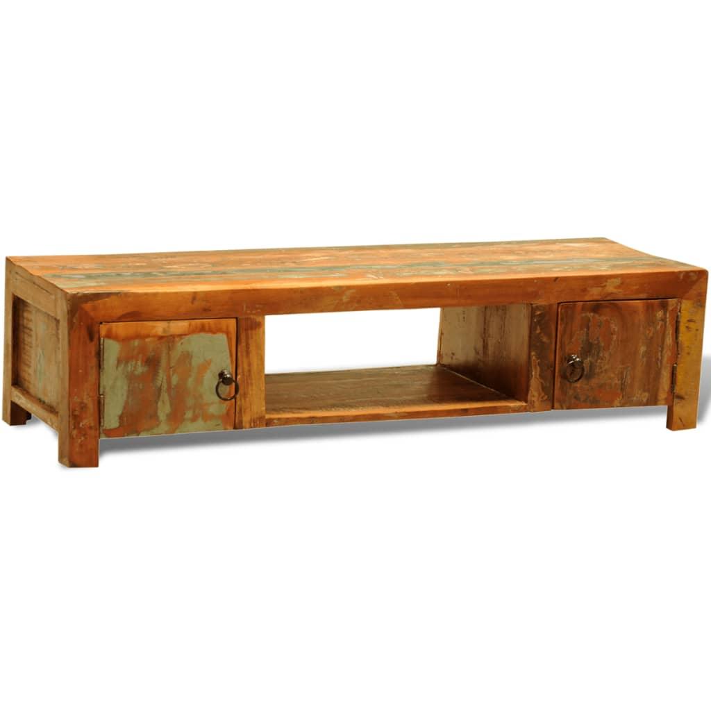 Reclaimed Wood TV Cabinet with 2 Doors Vintage Antique-style at Set Shop and Smile