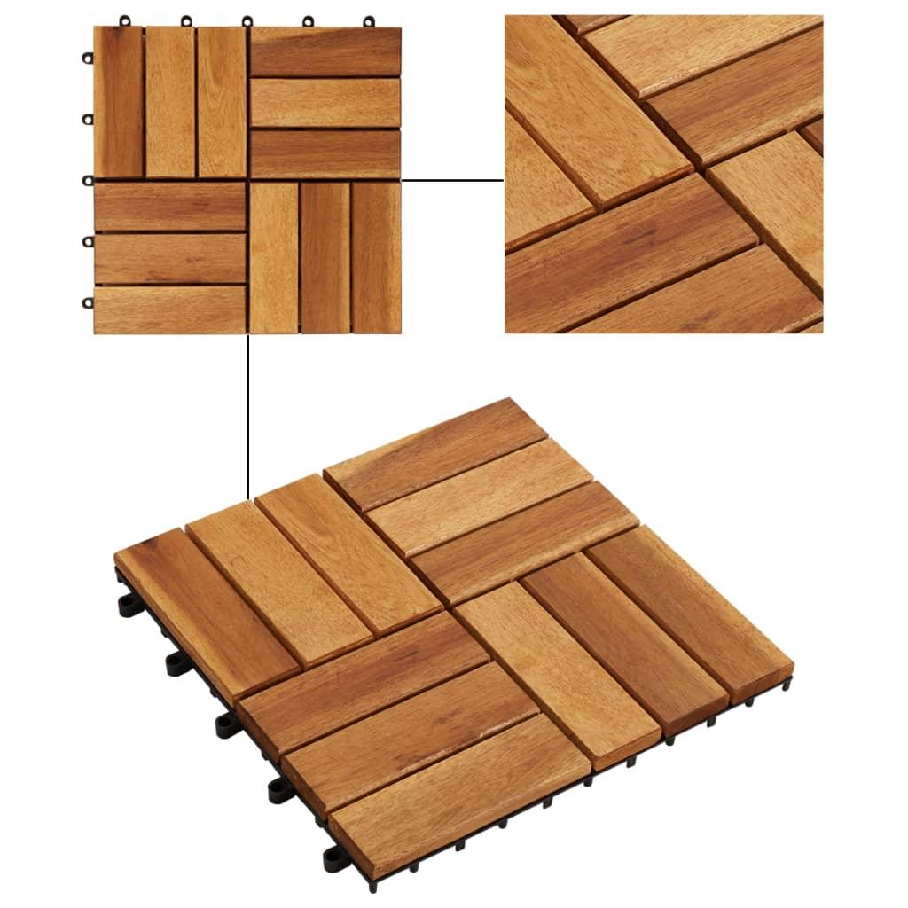 Decking Tiles 11.8"x11.8" Acacia Set of 20 at Set Shop and Smile