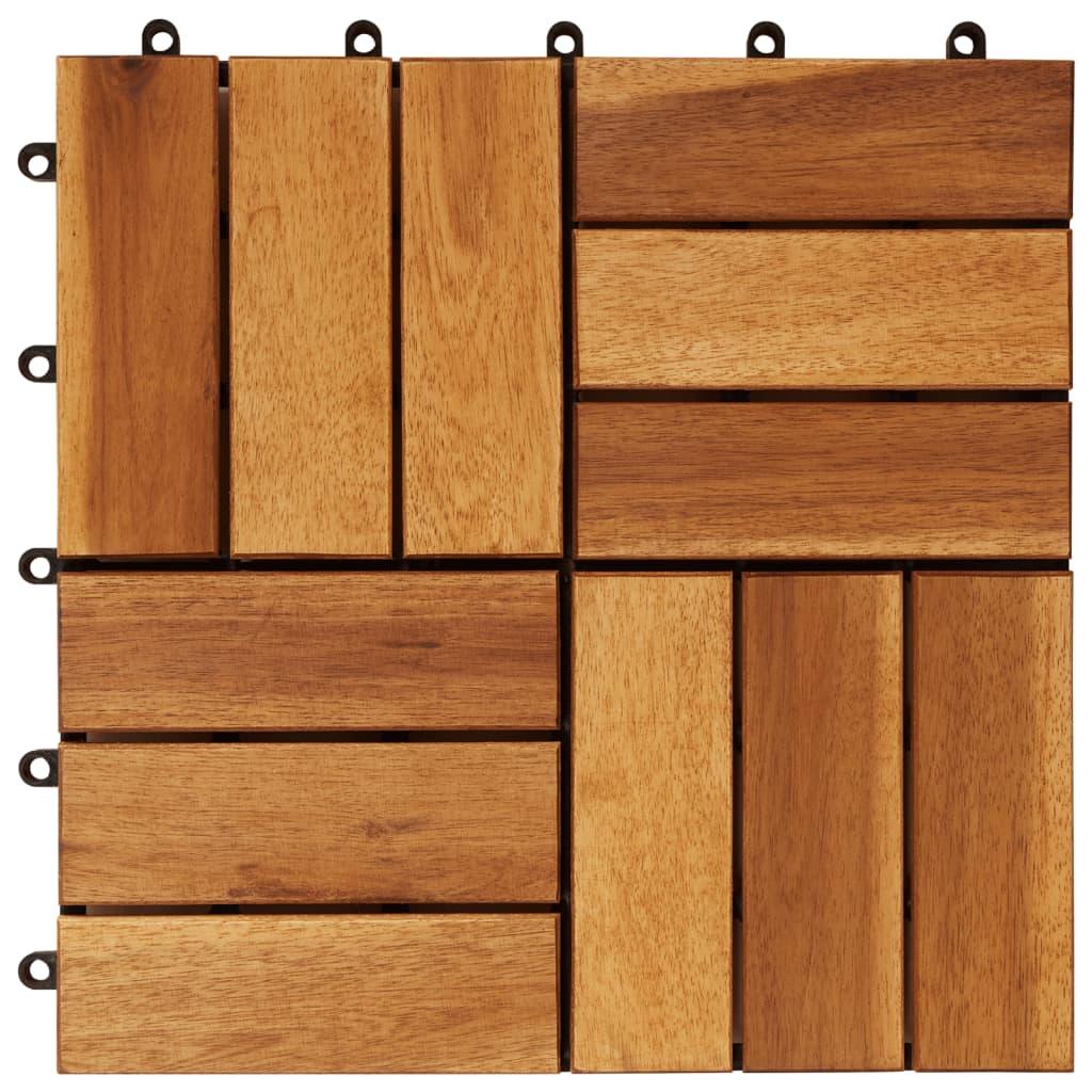 Decking Tiles 11.8"x11.8" Acacia Set of 20 at Set Shop and Smile