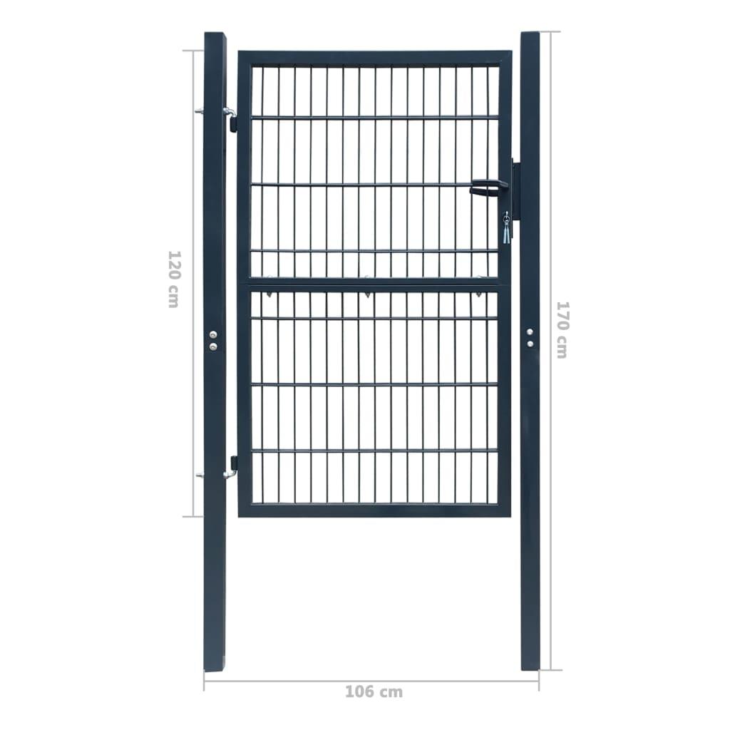 2D Fence Gate (Single) Anthracite Gray 41.7" x 66.9" at Set Shop and Smile