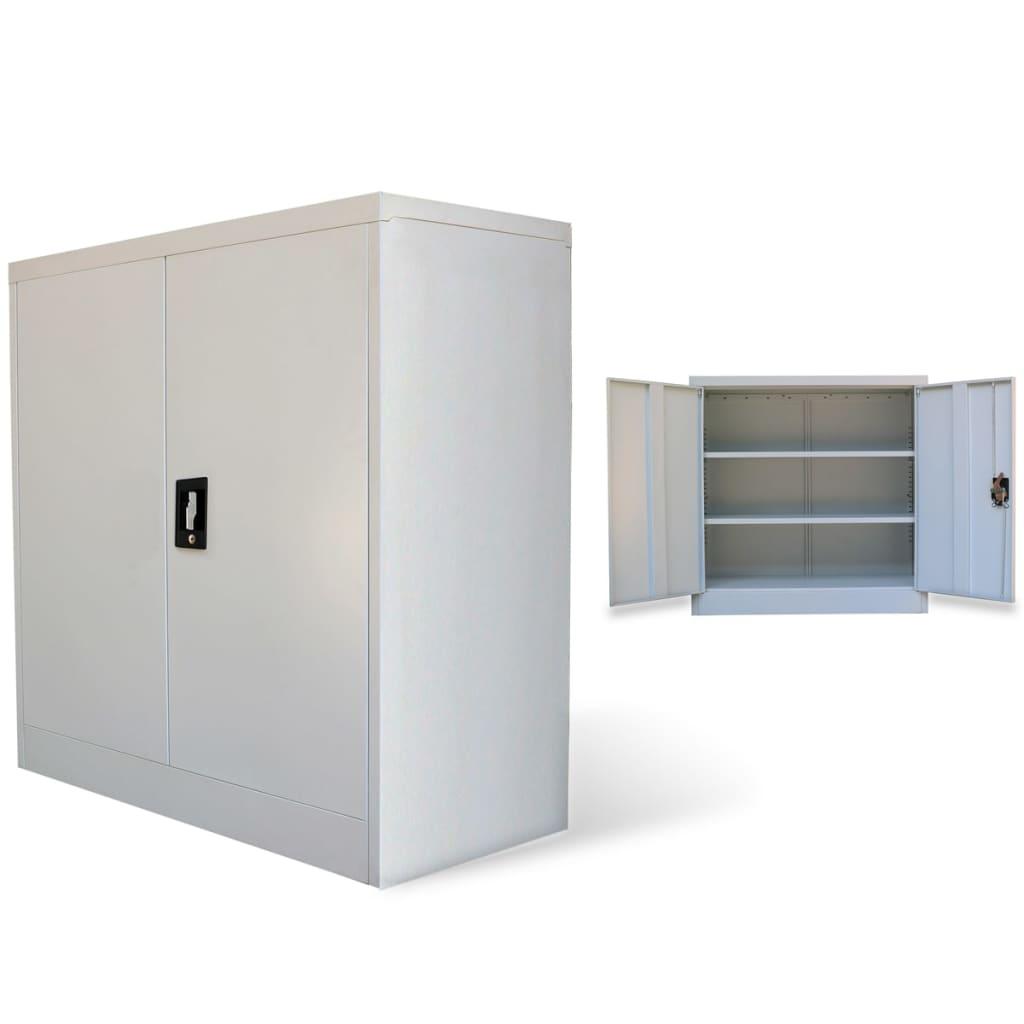 Office Cabinet with 2 Doors Gray 35.4” Steel at Set Shop and Smile