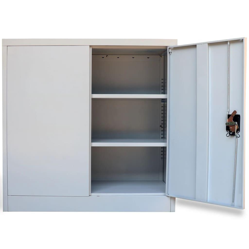 Office Cabinet with 2 Doors Gray 35.4” Steel at Set Shop and Smile