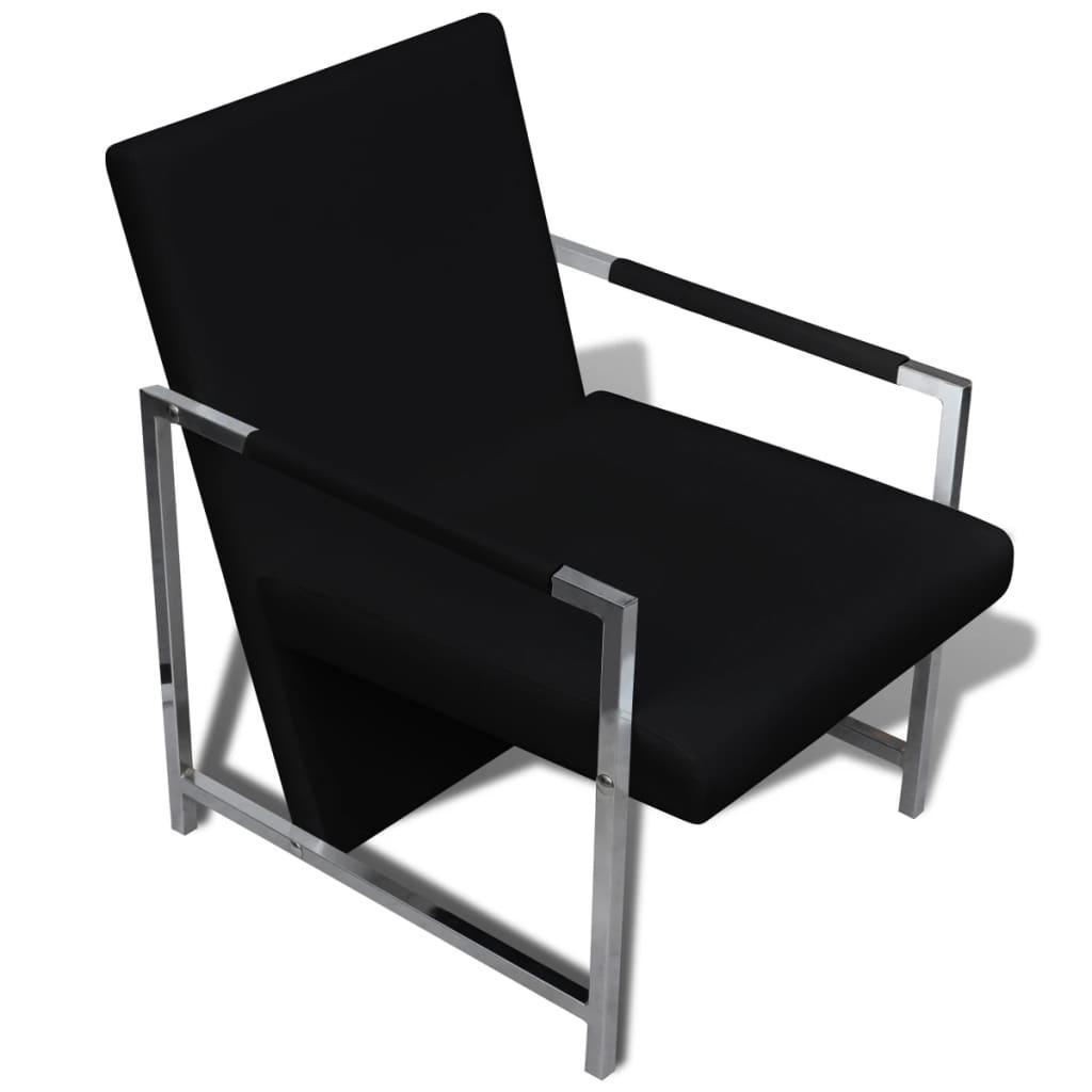 Cube Armchair Black Faux Leather at Set Shop and Smile