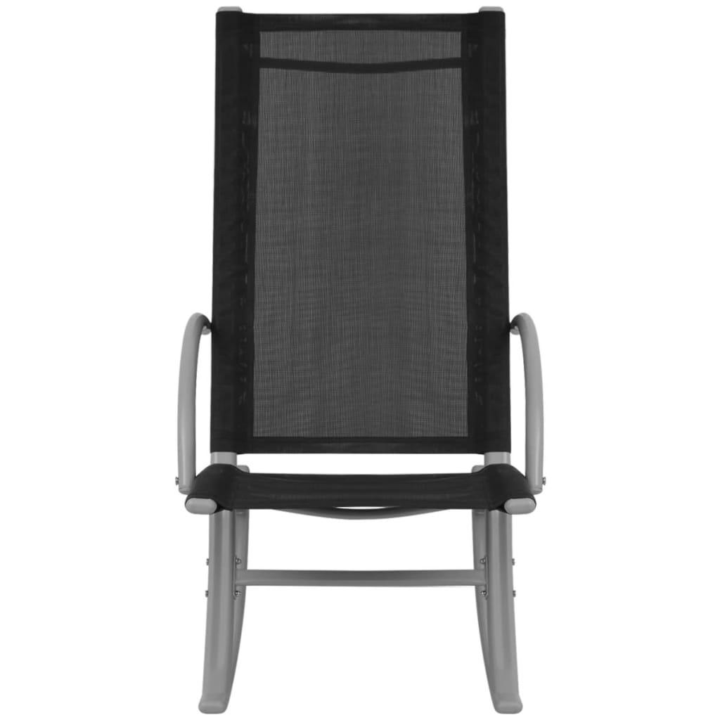 Patio Rocking Chairs 2 pcs Steel and Textilene Black at Set Shop and Smile
