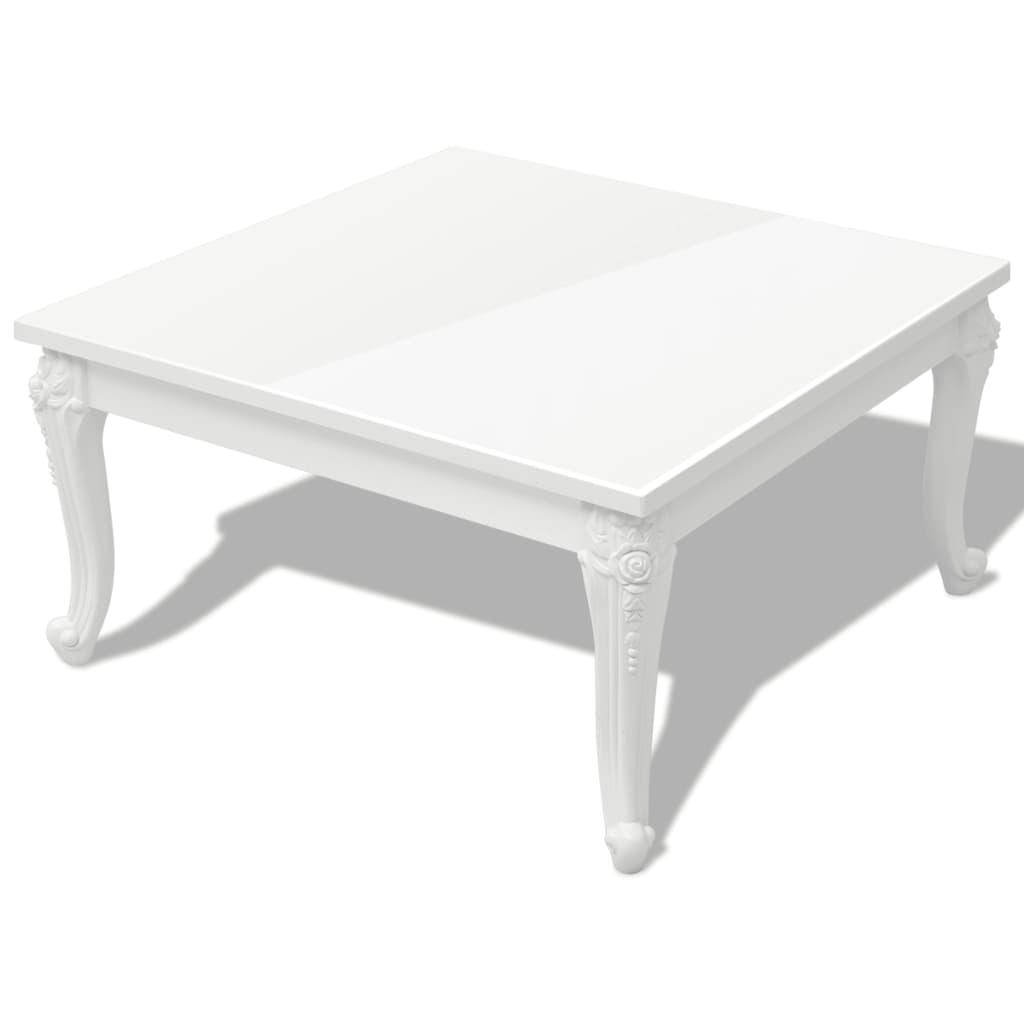 Coffee Table 31.5"x31.5"x16.5" High Gloss White at Set Shop and Smile