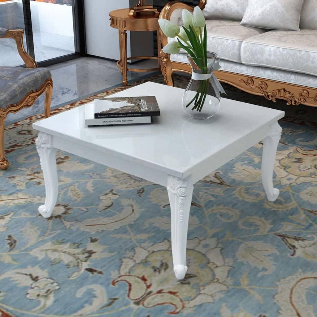 Coffee Table 31.5"x31.5"x16.5" High Gloss White at Set Shop and Smile