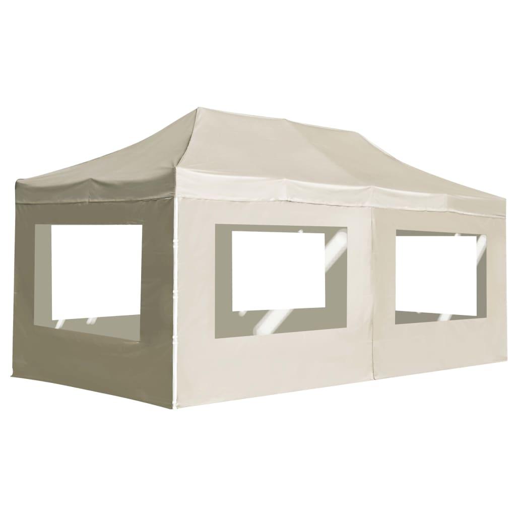 Professional Folding Party Tent with Walls Aluminum 19.7'x9.8' Cream at Set Shop and Smile