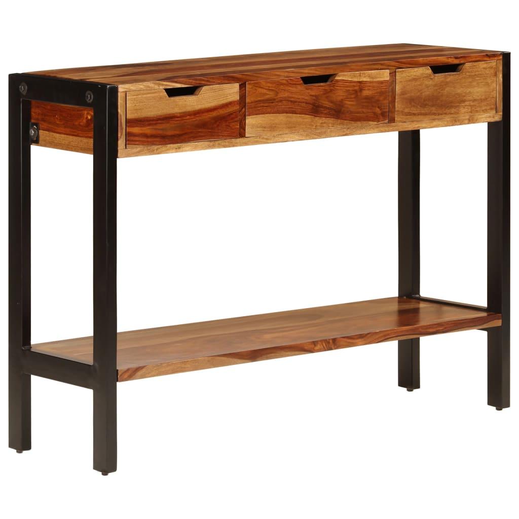 Sideboard with 3 Drawers 43.3"x13.8"x29.5" Solid Sheesham Wood at Set Shop and Smile