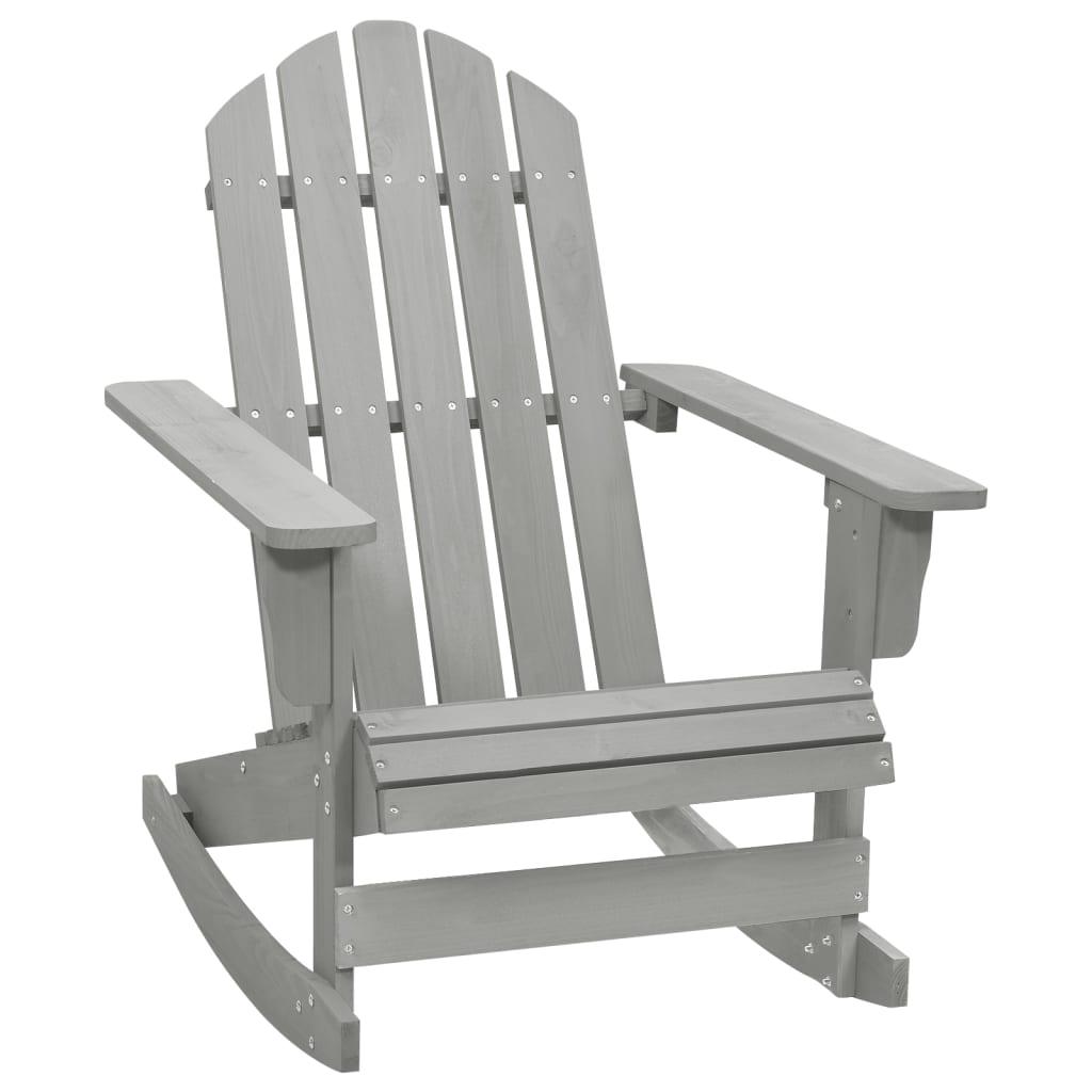 Patio Rocking Chair Wood Gray at Set Shop and Smile