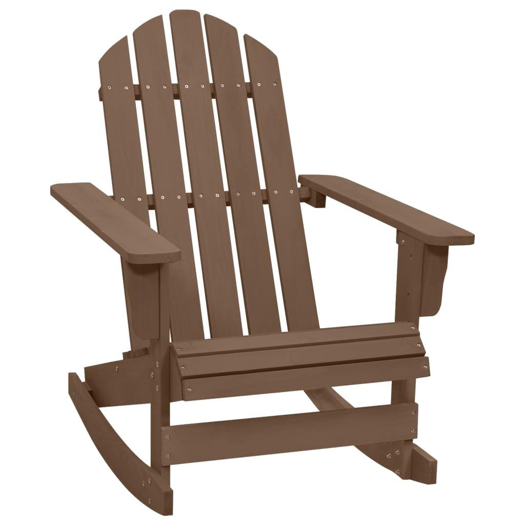 Patio Rocking Chair Wood Brown at Set Shop and Smile