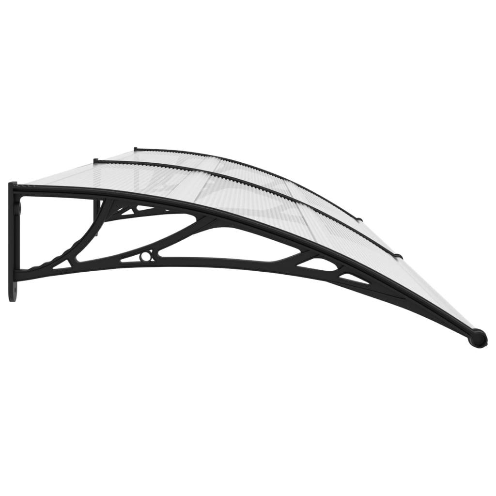 Door Canopy Black and Transparent 118.1"x31.5" PC at Set Shop and Smile