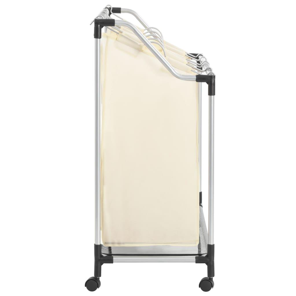 Laundry Sorter with 4 Bags Cream Steel at Set Shop and Smile