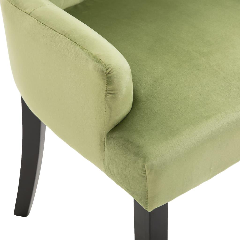 Dining Chair with Armrests Light Green Velvet at Set Shop and Smile