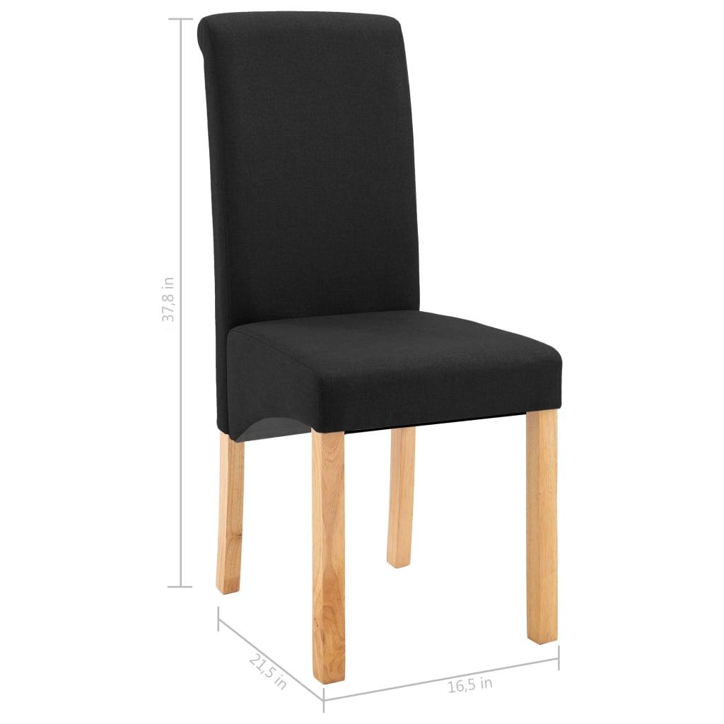Dining Chairs 4 pcs Black Fabric at Set Shop and Smile