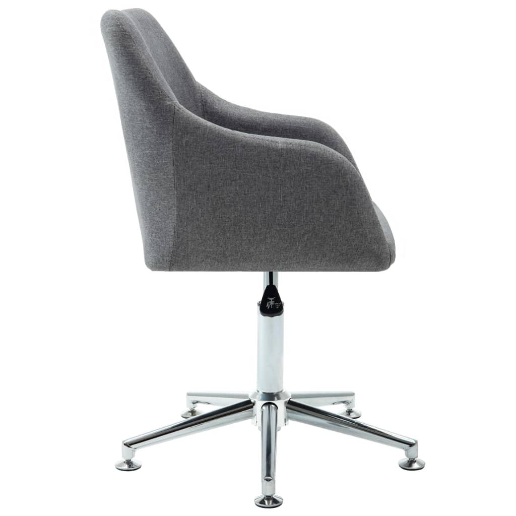 Swivel Dining Chair Light Gray Fabric at Set Shop and Smile