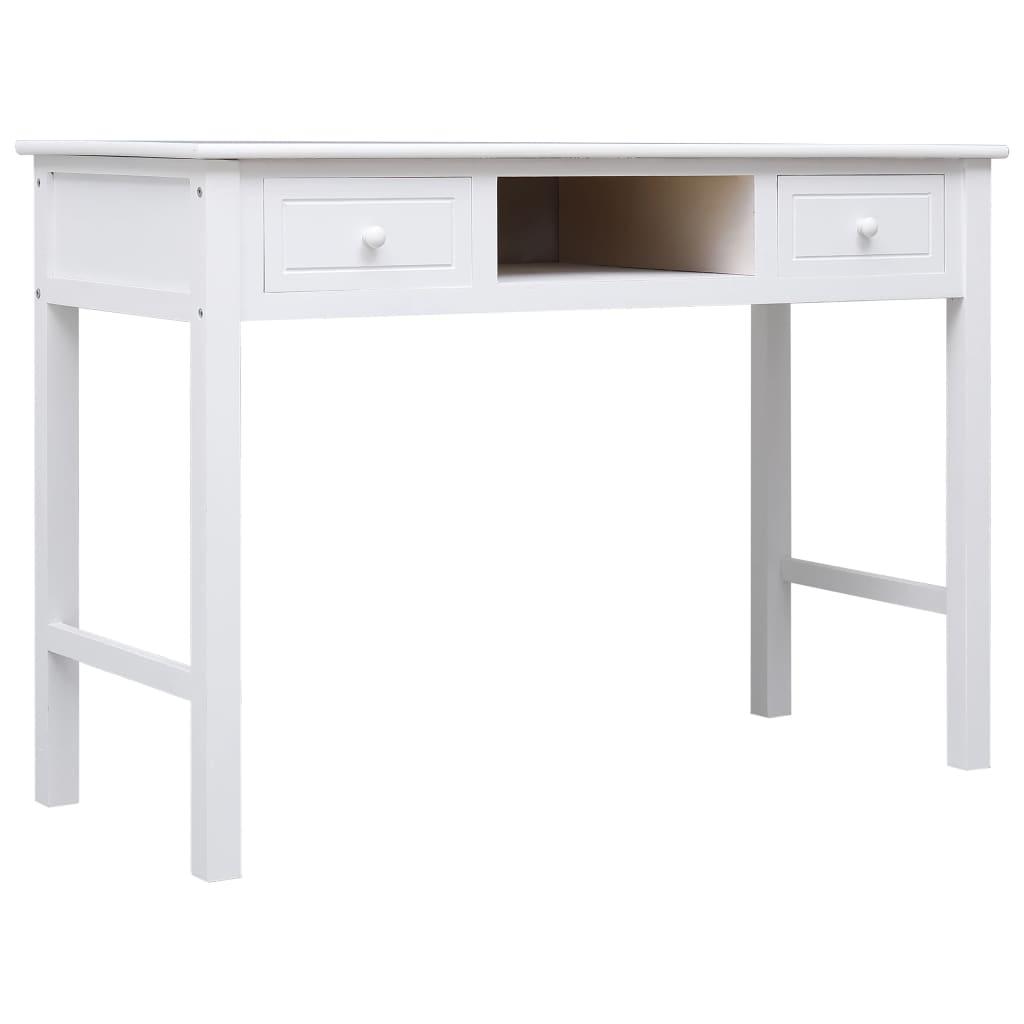 Writing Desk White 43.3"x17.7"x29.9" Wood at Set Shop and Smile