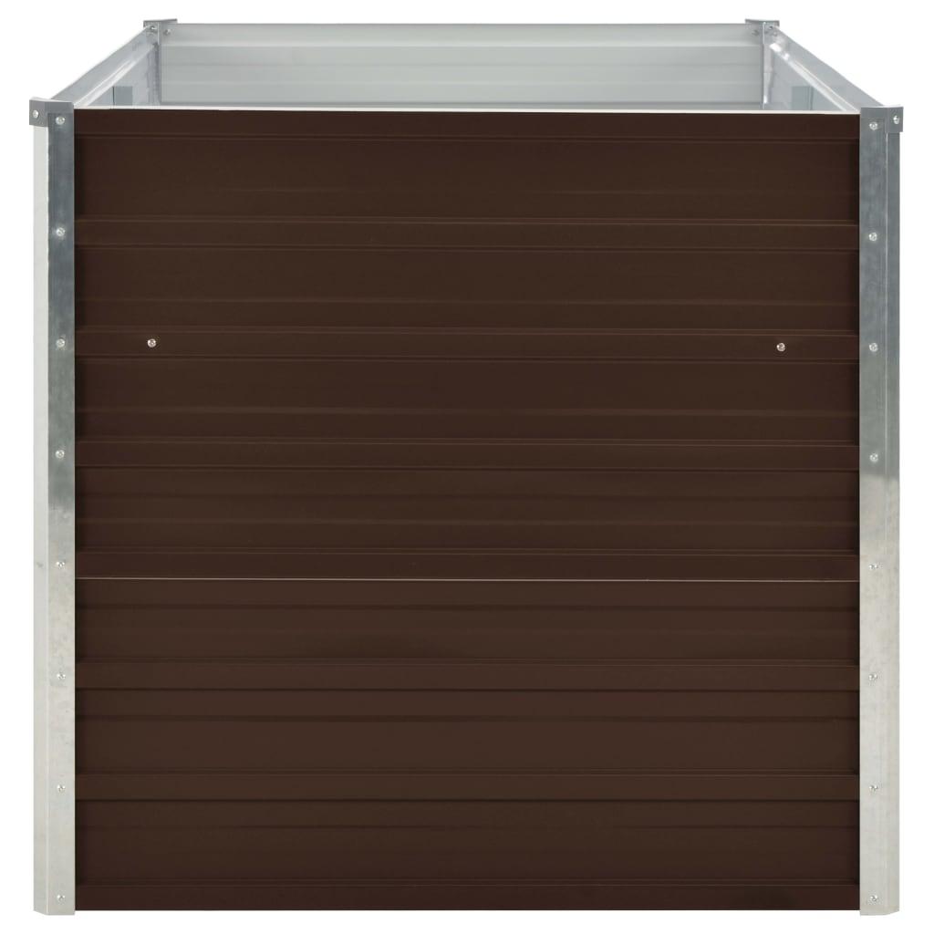 Raised Garden Bed Brown 63"x31.5"x30.3" Galvanized Steel at Set Shop and Smile