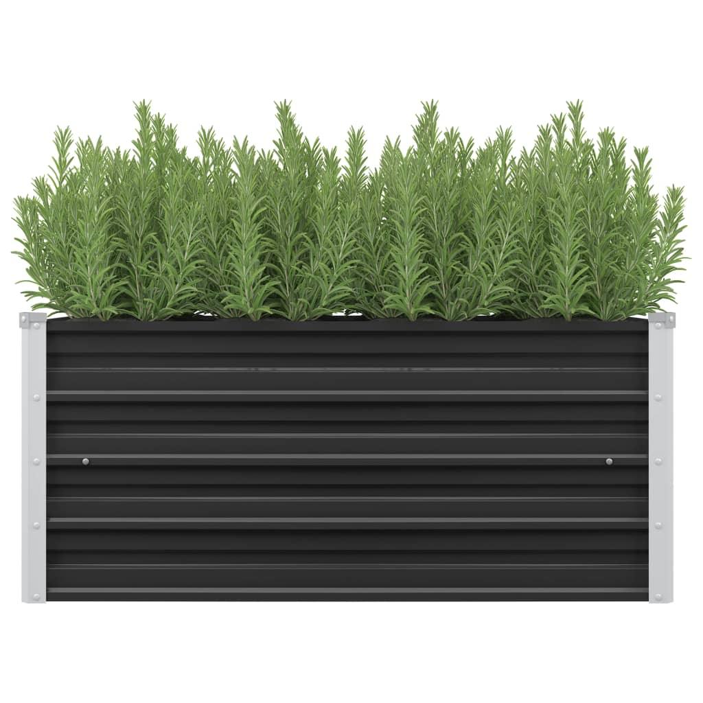 Garden Raised Bed Anthracite 39.4"x15.7"x17.7" Galvanized Steel at Set Shop and Smile