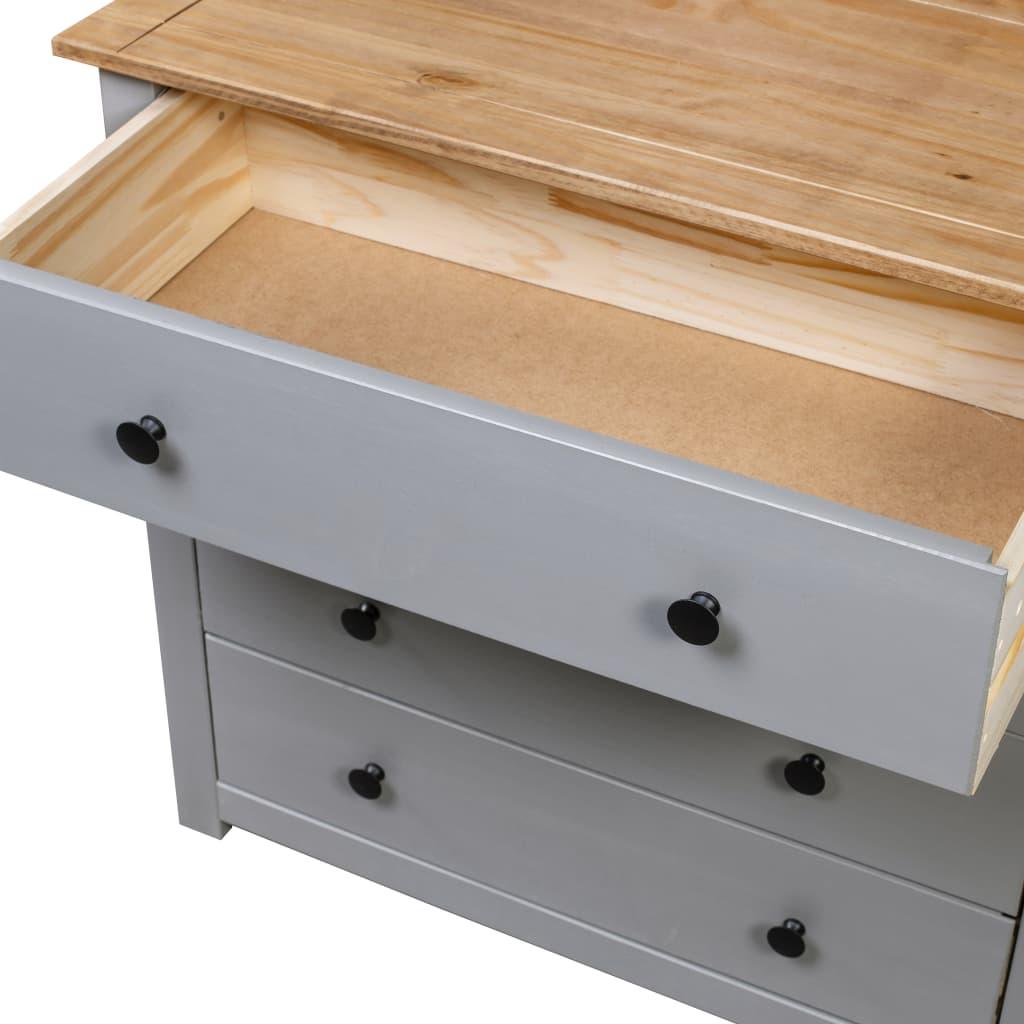 Side Cabinet Gray 31.5"x15.7"x28.7" Pine Panama Range at Set Shop and Smile