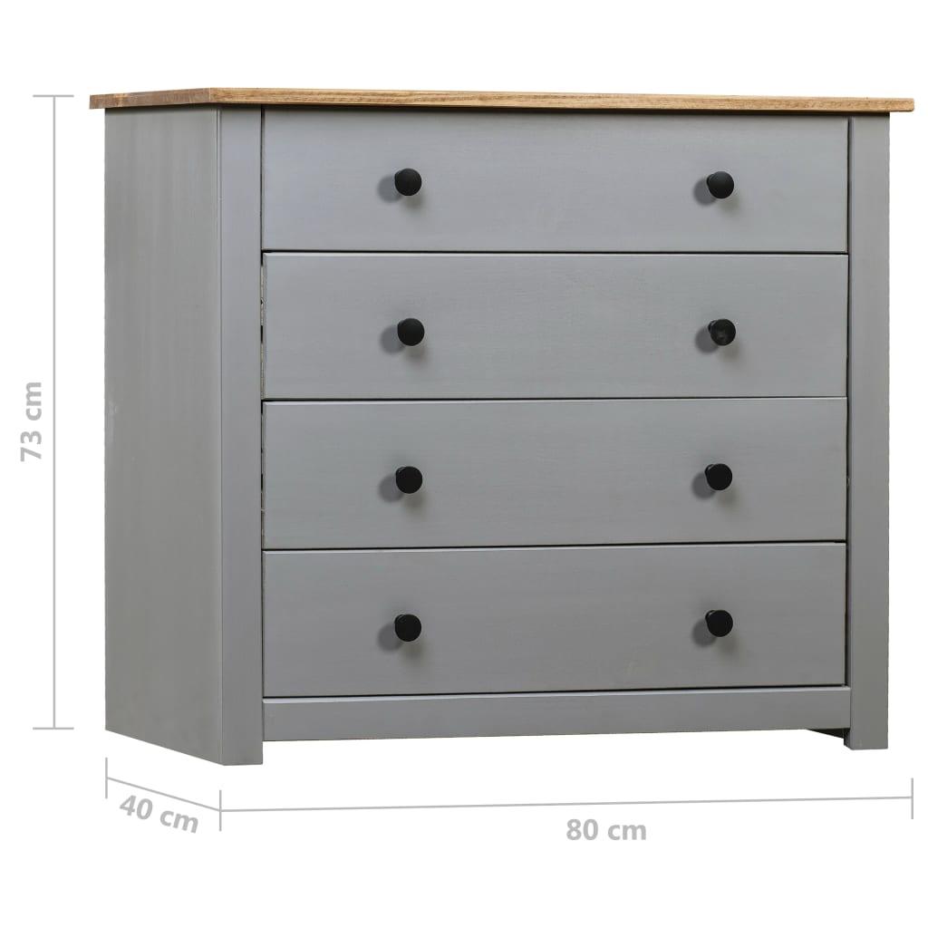 Side Cabinet Gray 31.5"x15.7"x28.7" Pine Panama Range at Set Shop and Smile