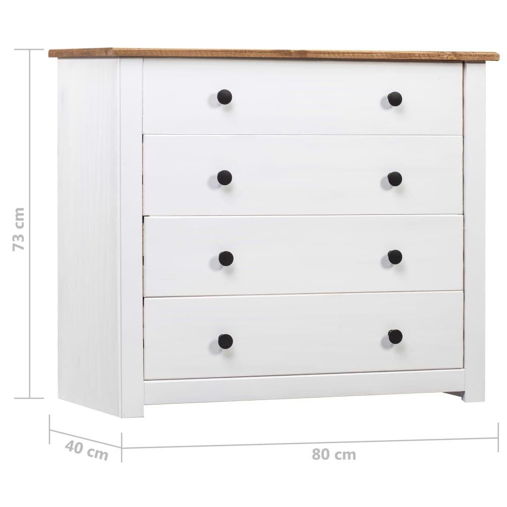 Side Cabinet White 31.5"x15.7"x28.7" Pine Panama Range at Set Shop and Smile