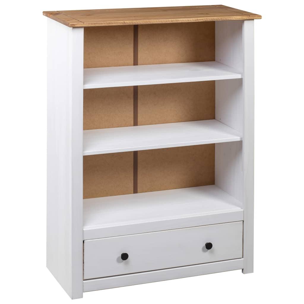 Bookcase White 31.5"x13.8"x43.3" Solid Pine Wood Panama Range at Set Shop and Smile