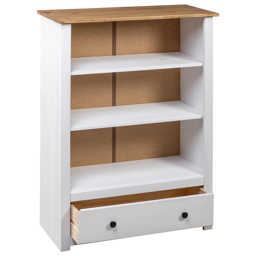 Bookcase White 31.5"x13.8"x43.3" Solid Pine Wood Panama Range at Set Shop and Smile