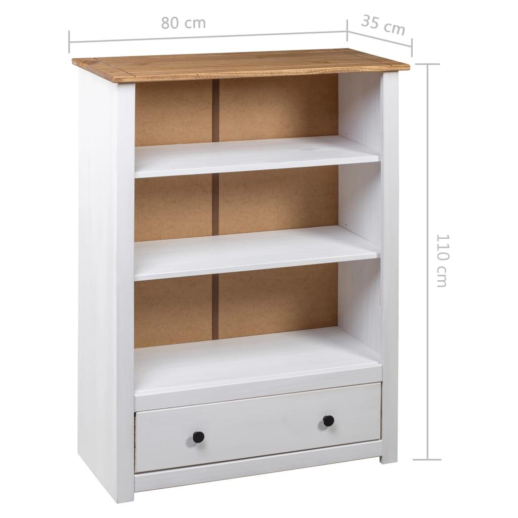 Bookcase White 31.5"x13.8"x43.3" Solid Pine Wood Panama Range at Set Shop and Smile