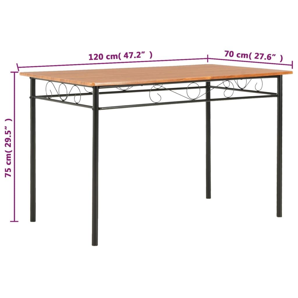 Dining Table Brown 47.2"x27.6"x29.5" MDF at Set Shop and Smile