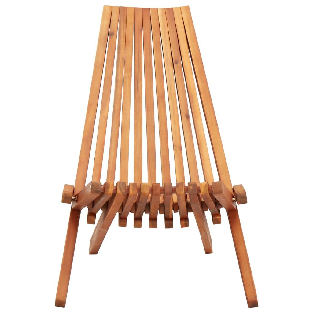 Folding Patio Lounge Chair Solid Acacia Wood at Set Shop and Smile