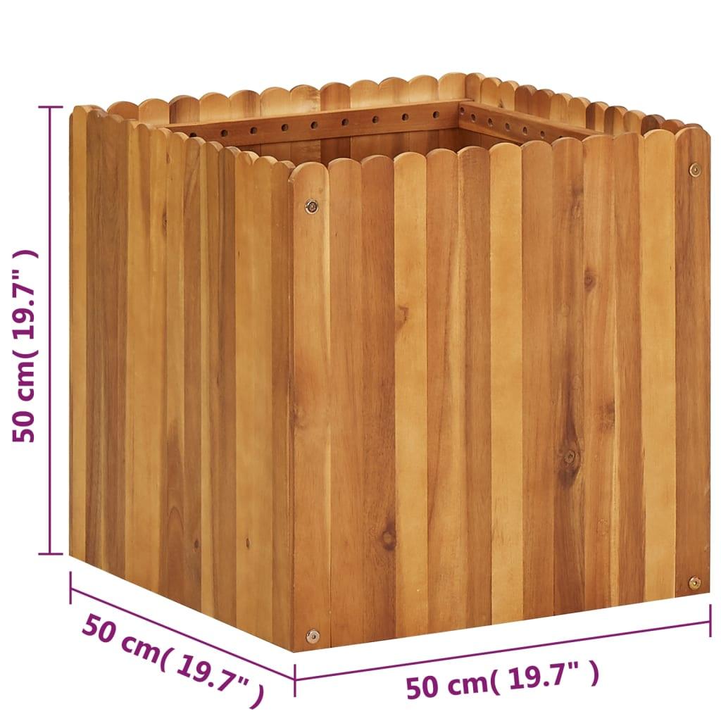 Garden Raised Bed 19.6"x19.6"x19.6" Solid Acacia Wood at Set Shop and Smile
