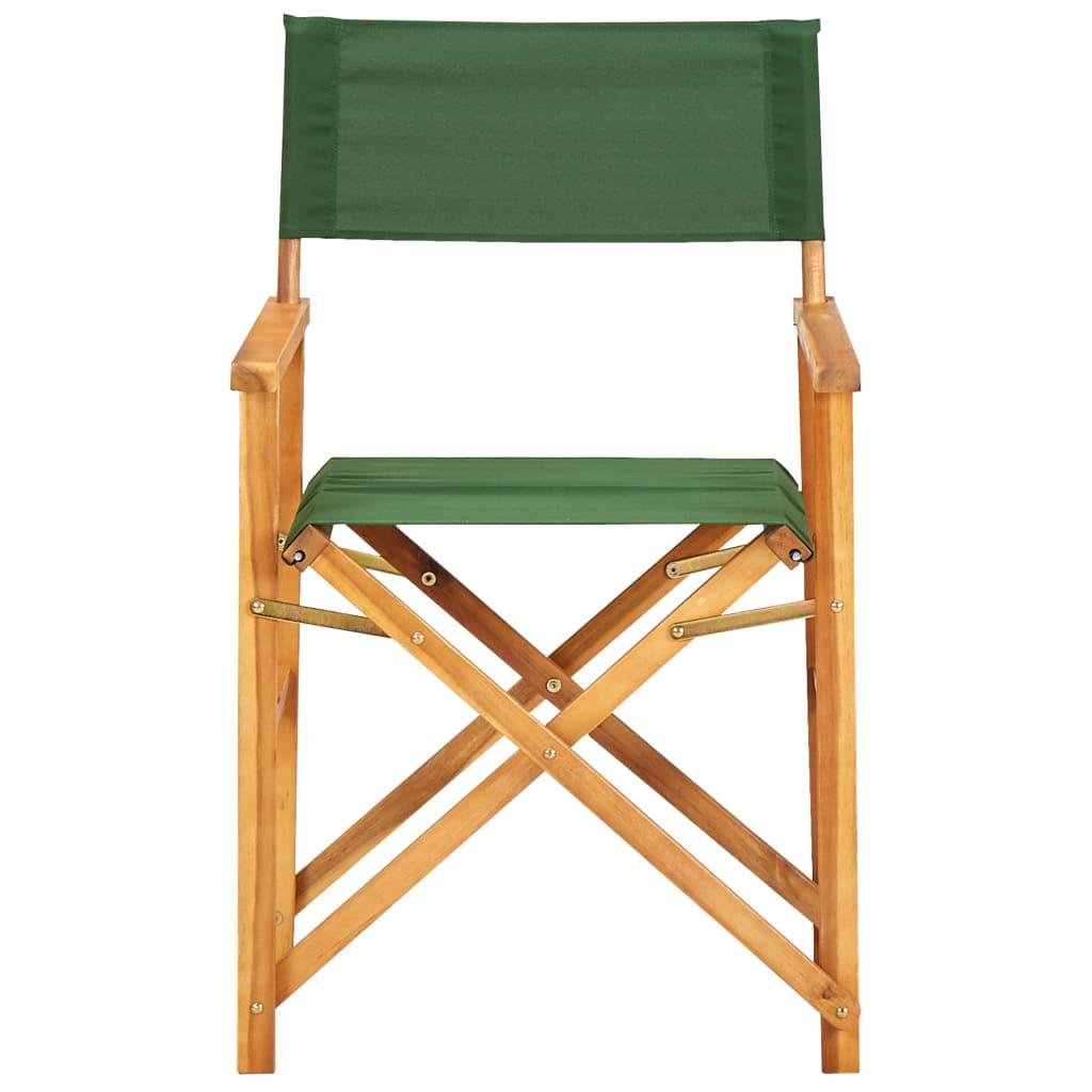 Director's Chairs 2 pcs Solid Acacia Wood Green at Set Shop and Smile
