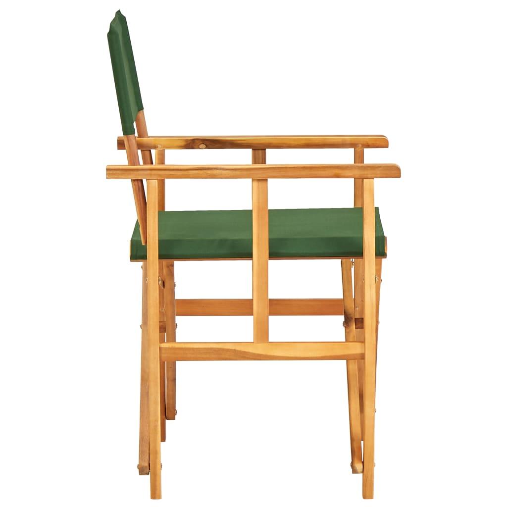 Director's Chairs 2 pcs Solid Acacia Wood Green at Set Shop and Smile
