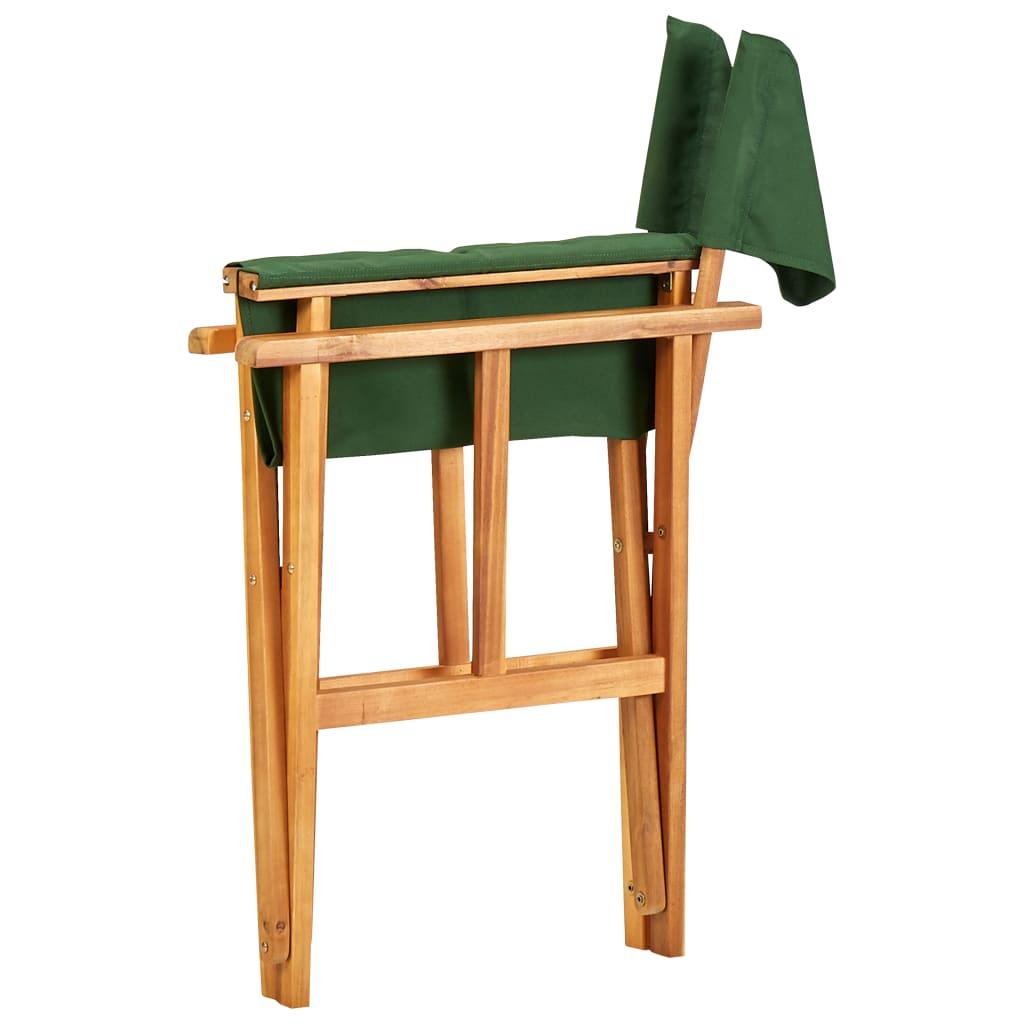 Director's Chairs 2 pcs Solid Acacia Wood Green at Set Shop and Smile