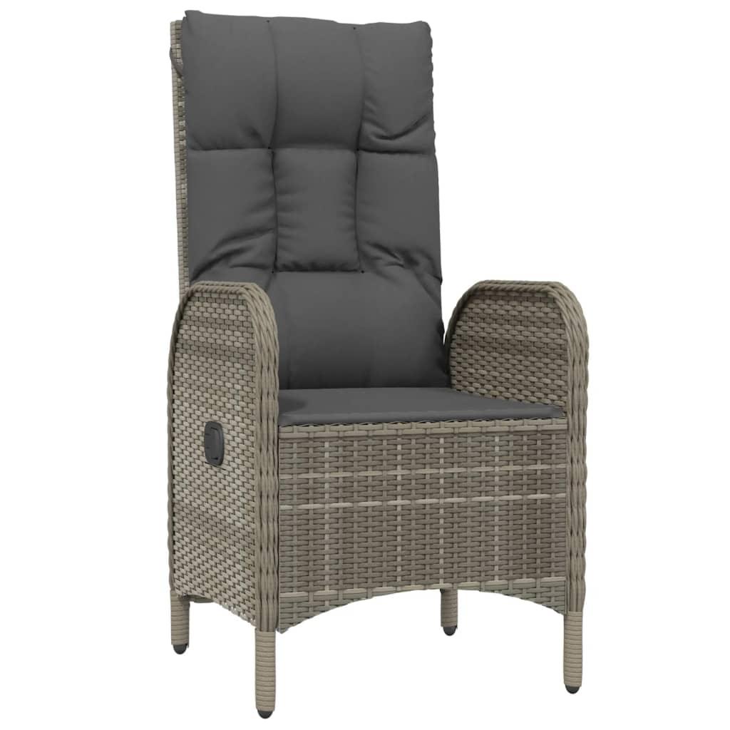 Patio Chairs 2 pcs Poly Rattan Gray at Set Shop and Smile