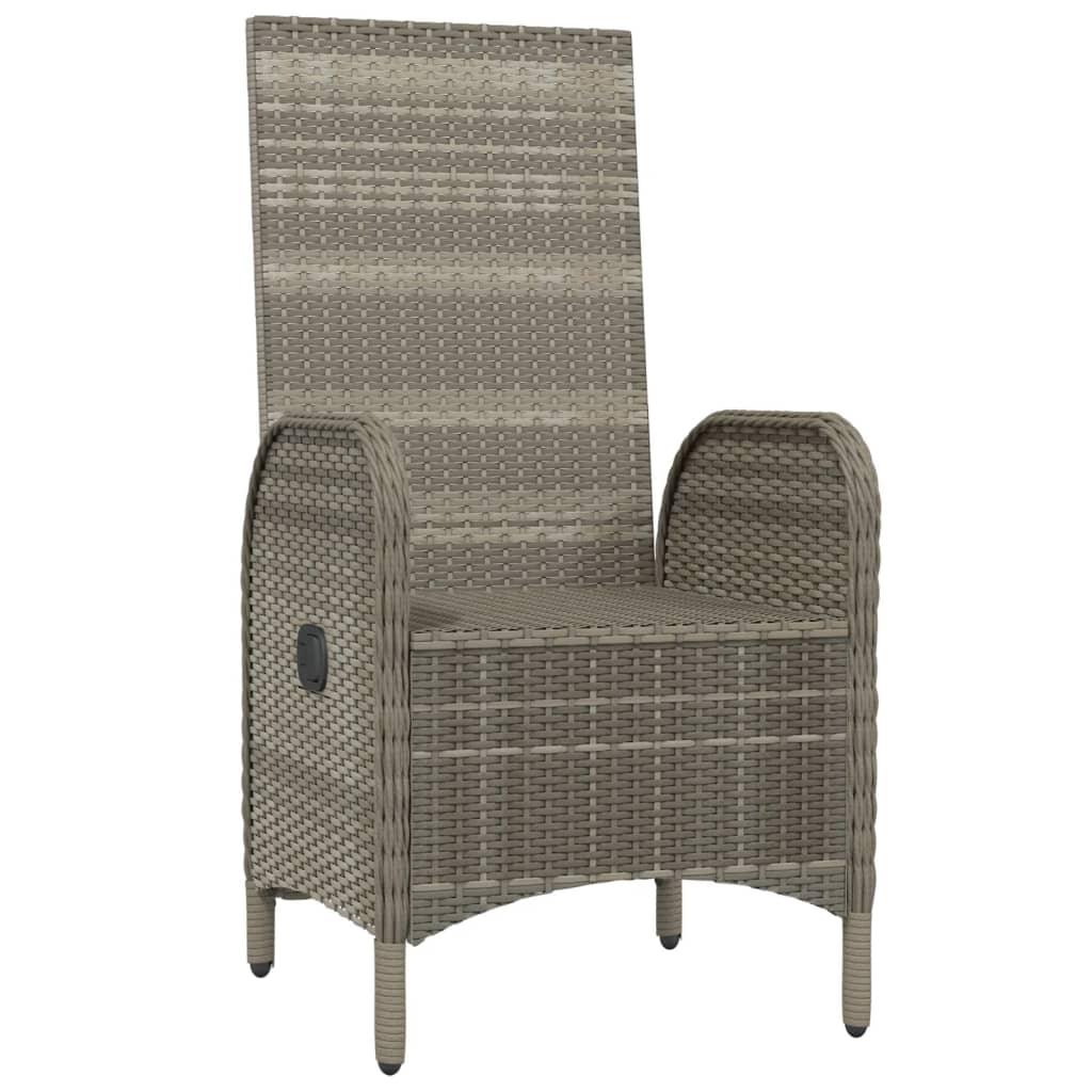 Patio Chairs 2 pcs Poly Rattan Gray at Set Shop and Smile