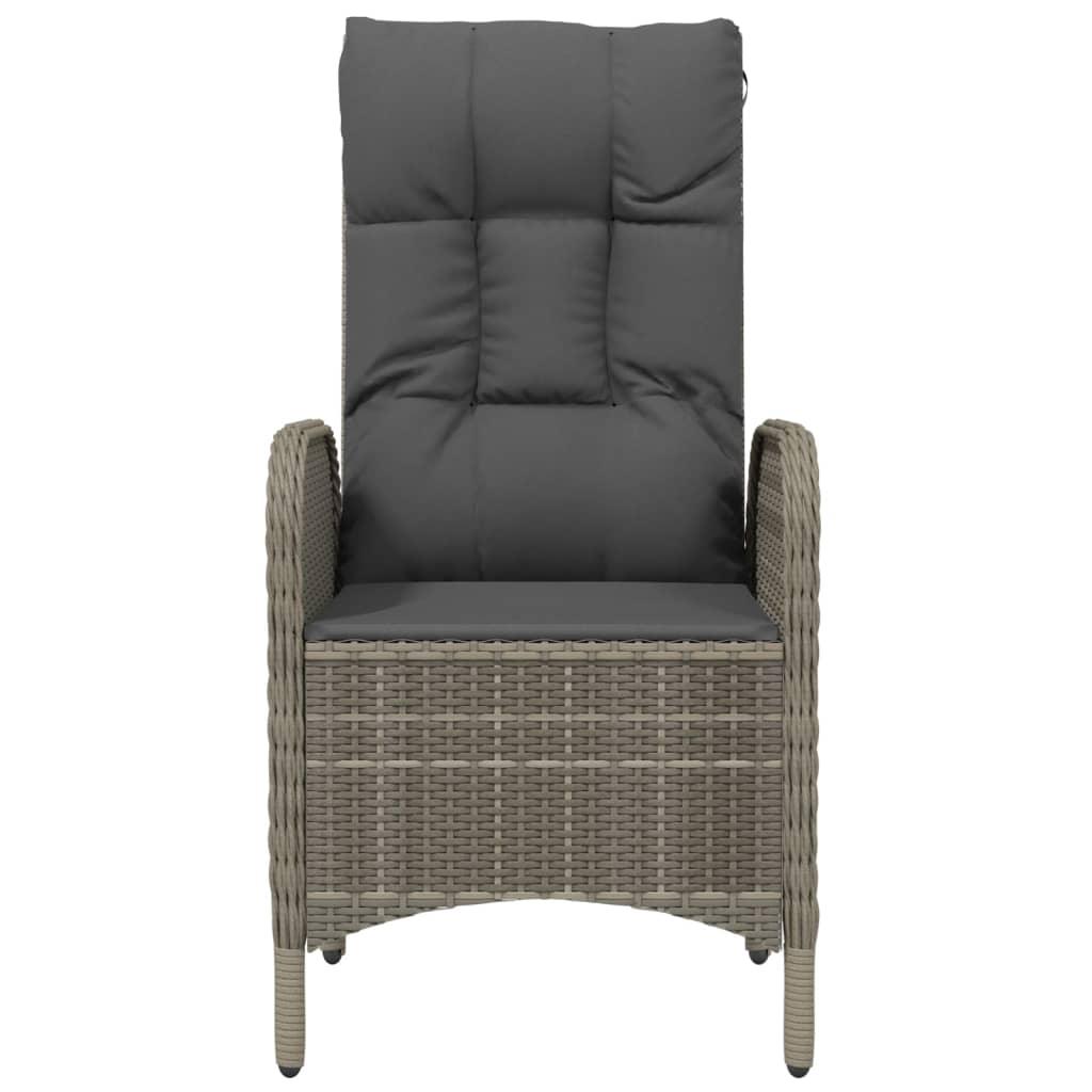 Patio Chairs 2 pcs Poly Rattan Gray at Set Shop and Smile
