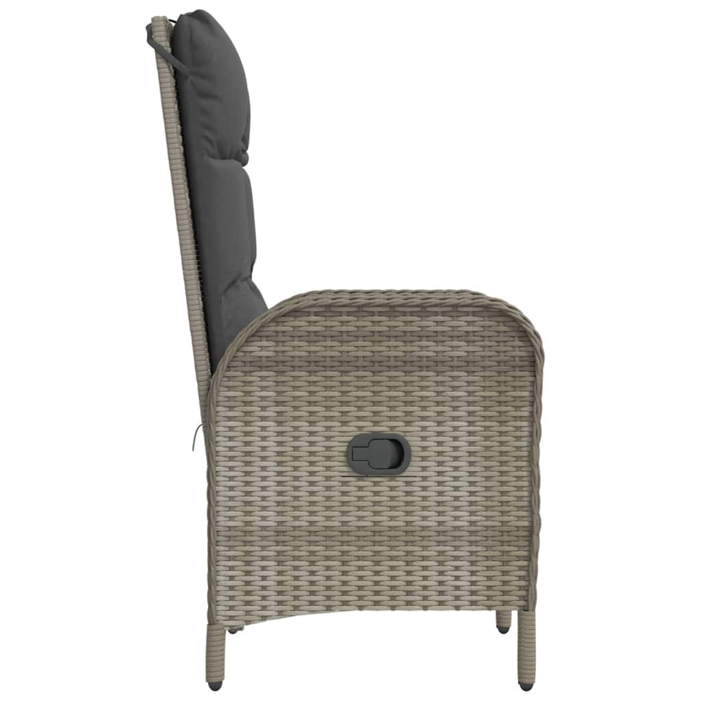 Patio Chairs 2 pcs Poly Rattan Gray at Set Shop and Smile