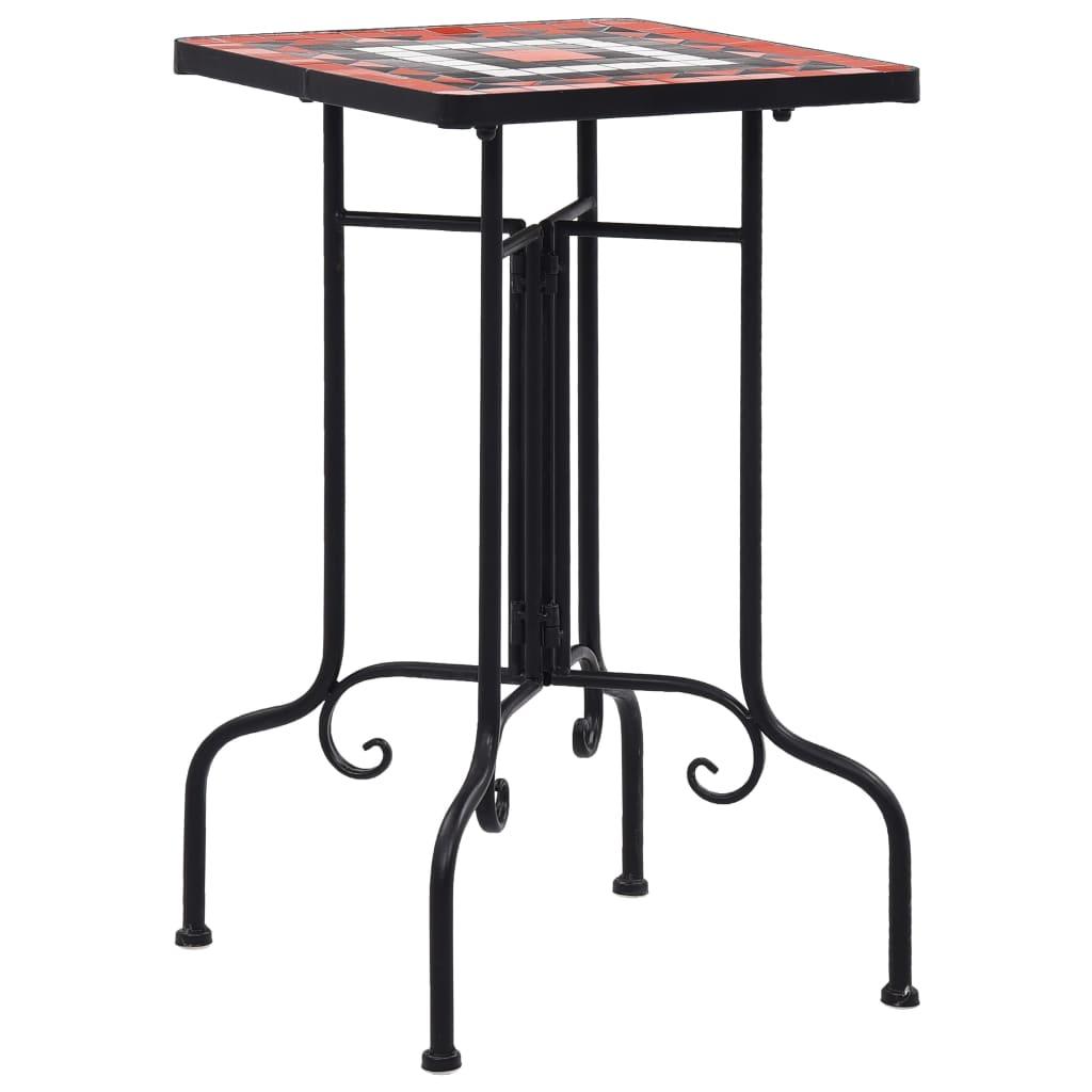 Mosaic Side Table Terracotta and White Ceramic at Set Shop and Smile