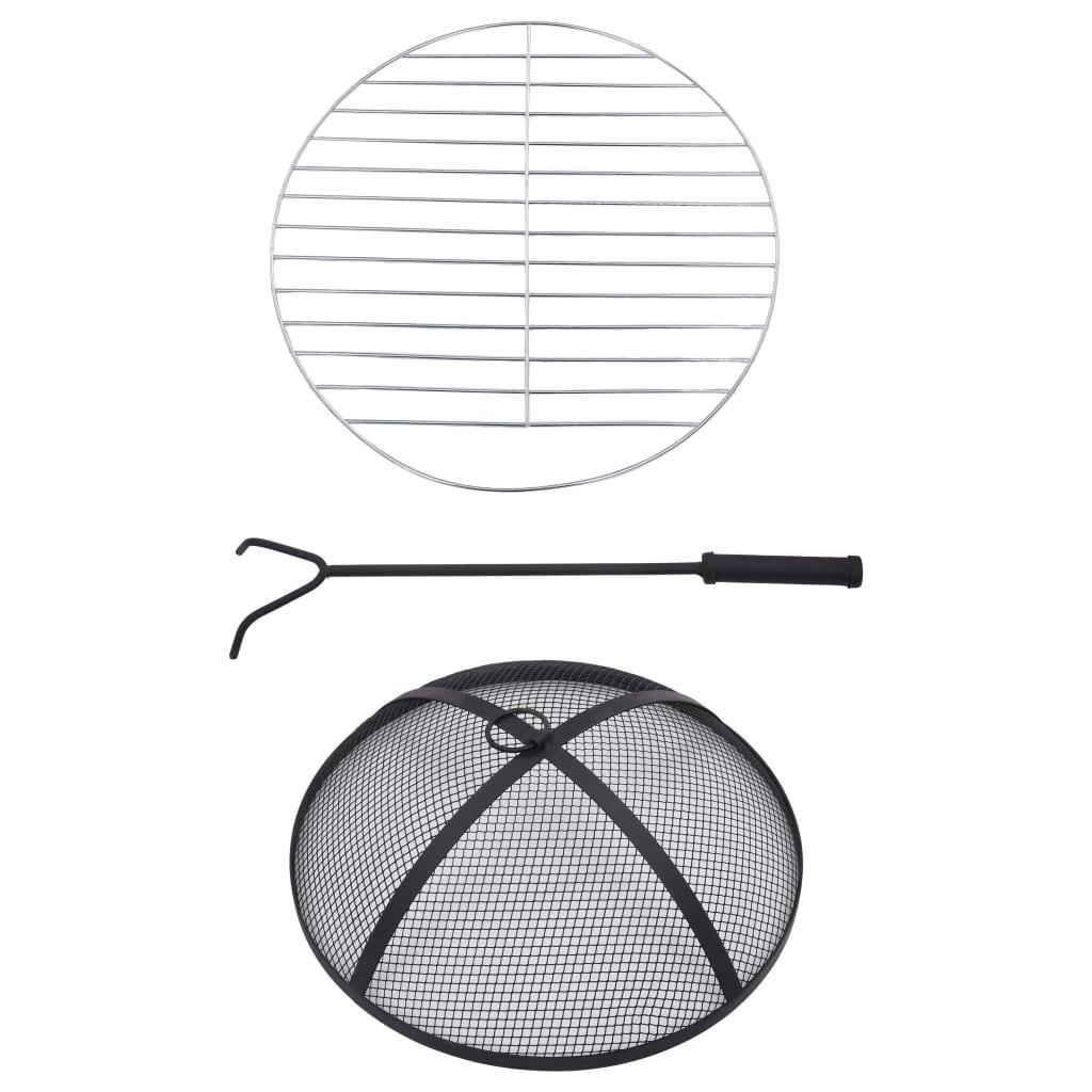 Mosaic Fire Pit Table Black and White 26.8" Ceramic at Set Shop and Smile