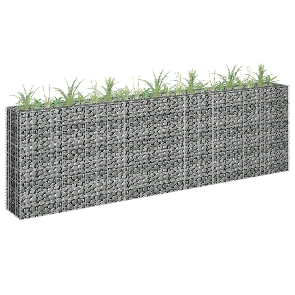 Gabion Raised Bed Galvanized Steel 106.3"x11.8"x35.4" at Set Shop and Smile