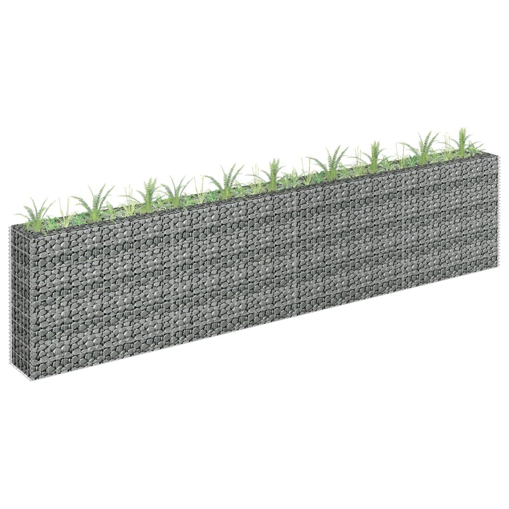 Gabion Raised Bed Galvanized Steel 141.7"x11.8"x35.4" at Set Shop and Smile