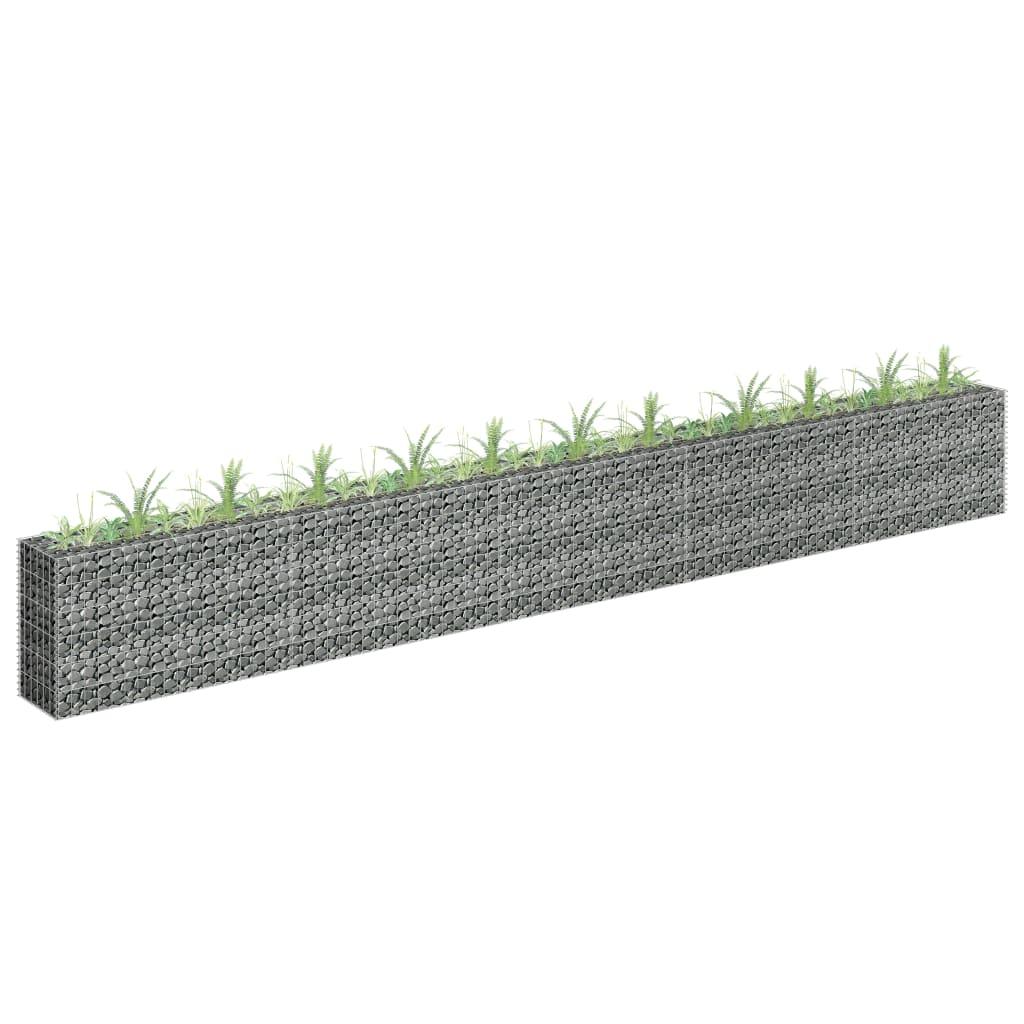 Gabion Raised Bed Galvanized Steel 177.2"x11.8"x23.6" at Set Shop and Smile