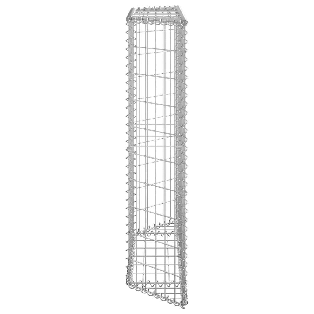 Trapezium Gabion Raised Bed Galvanized Steel 39.4"x7.9"x39.4" at Set Shop and Smile